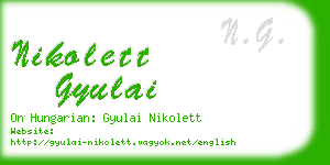 nikolett gyulai business card